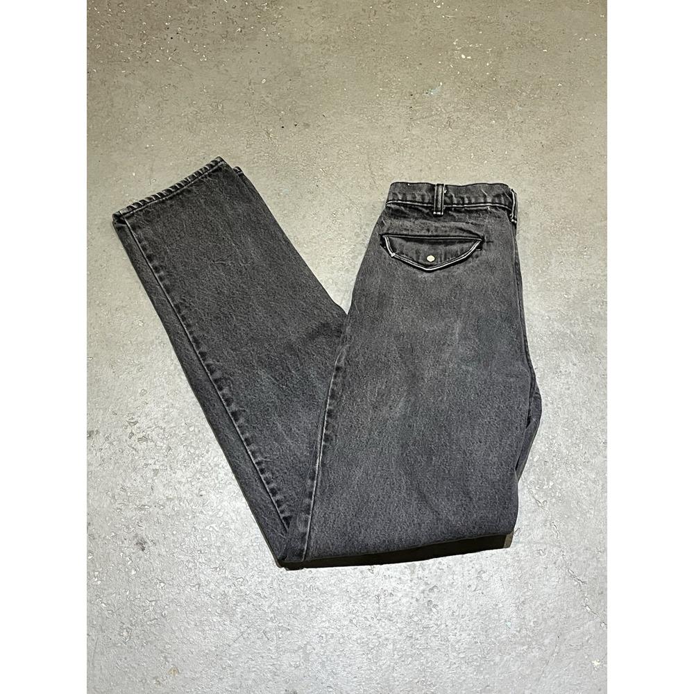 Vintage 1980s Levi's Black High Waisted One Pocket Tapered Jeans Size 31